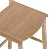 Temple &amp; Webster 65cm  Kobe High Back Ash Wood Barstool