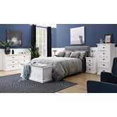 Temple &amp; Webster Hamptons Cushioned Storage Bench
