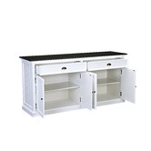 Temple &amp; Webster Black Top Hamptons Large Sideboard Buffet