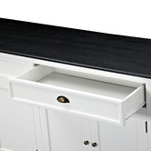 Temple &amp; Webster Black Top Hamptons Large Sideboard Buffet
