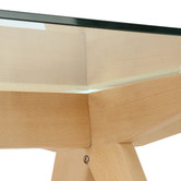 Temple &amp; Webster Rectangular Clear Top 160cm Trestle Dining Table