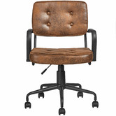 Temple &amp; Webster Renee 2 Drawer Desk &amp; Hugo Retro Home Office Chair Set
