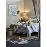 Temple &amp; Webster White Bailey Metal Bed Frame