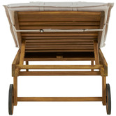 Temple &amp; Webster Monaco Wheeled Outdoor Hardwood Sun Lounger