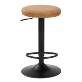 Temple &amp; Webster Elwood Faux Leather Adjustable Bar Stools