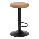 Temple &amp; Webster Elwood Faux Leather Adjustable Bar Stools