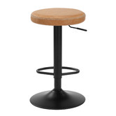 Temple &amp; Webster Elwood Faux Leather Adjustable Bar Stools