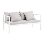 Temple &amp; Webster Felix 4 Seater Aluminium Outdoor Sofa Set