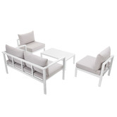 Temple &amp; Webster Felix 4 Seater Aluminium Outdoor Sofa Set
