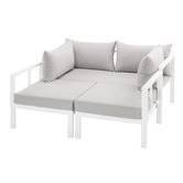 Temple &amp; Webster Felix 4 Seater Aluminium Outdoor Sofa Set