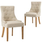 Temple &amp; Webster Beige Windsor Scoop Back Dining Chairs