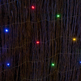 Temple &amp; Webster 250 Multi-Coloured LED Solar Net Fairy Lights