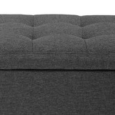 Temple &amp; Webster Emily Upholstered 100cm Storage Ottoman