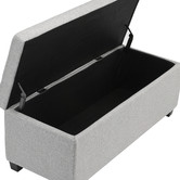 Temple &amp; Webster Emily Upholstered 100cm Storage Ottoman