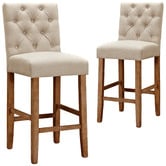 Temple &amp; Webster 65cm Windsor Provincial Linen Barstools