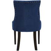 Temple &amp; Webster Navy Windsor Velvet Dining Chairs