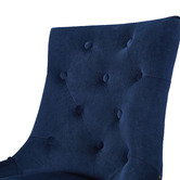 Temple &amp; Webster Navy Windsor Velvet Dining Chairs