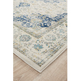 Temple &amp; Webster Blue &amp; Cream Renna Vintage-Style Rug