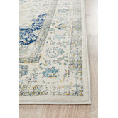 Temple &amp; Webster Blue &amp; Cream Renna Vintage-Style Rug