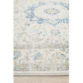 Temple &amp; Webster Blue &amp; Cream Renna Vintage-Style Rug