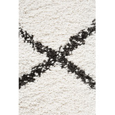 Temple &amp; Webster Black &amp; Cream Viona Fringed Moroccan Rug