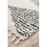 Temple &amp; Webster Black &amp; Cream Zaria Fringed Moroccan Rug