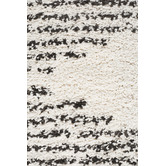 Temple &amp; Webster Black &amp; Cream Zaria Fringed Moroccan Rug