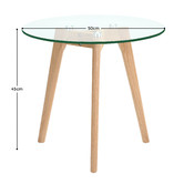 Temple &amp; Webster Stad Glass Top Side Table