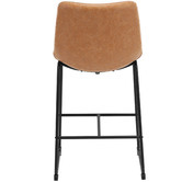 Temple &amp; Webster 66cm Phoenix Vintage-Style Faux Leather Barstools