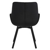 Temple & Webster Black Krystoffer Velvet Swivel Dining Chairs