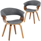 Temple &amp; Webster Bentwood Upholstered Dining Chairs