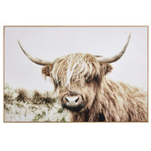 Temple &amp; Webster Shaggy Cow Framed Canvas Wall Art