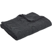 Temple &amp; Webster Cable Knitted Cotton Throw