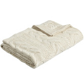 Temple &amp; Webster Cable Knitted Cotton Throw