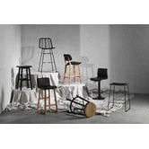 Temple &amp; Webster Boston Faux Leather Adjustable Bar Stools