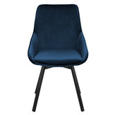 Temple &amp; Webster Nappa Velvet Swivel Dining Chairs