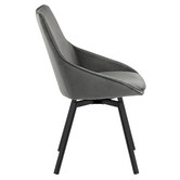 Temple &amp; Webster Nappa Velvet Swivel Dining Chairs