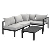 Temple &amp; Webster Felix 4 Seater Aluminium Outdoor Sofa Set