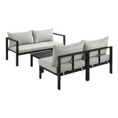 Temple &amp; Webster Felix 4 Seater Aluminium Outdoor Sofa Set