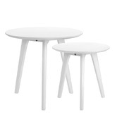 Temple &amp; Webster 2 Piece Lund Wooden Nesting Table Set