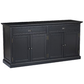 Temple &amp; Webster Large Black Hamptons Maison Sideboard Buffet