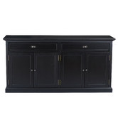 Temple &amp; Webster Large Black Hamptons Maison Sideboard Buffet