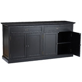 Temple &amp; Webster Large Black Hamptons Maison Sideboard Buffet