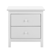 Temple &amp; Webster White Noosa 2 Drawer Bedside Table