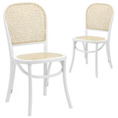 Temple &amp; Webster Dion Herringbone  Round Dining Table &amp; Luca Dining Chair Set