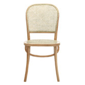 Temple &amp; Webster Luca Solid Beech Wood &amp; Rattan Dining Chairs