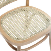 Temple &amp; Webster Luca Solid Beech Wood &amp; Rattan Dining Chairs