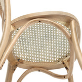 Temple &amp; Webster Luca Solid Beech Wood &amp; Rattan Dining Chairs