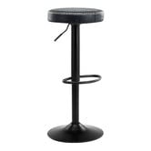 Temple &amp; Webster Elwood Faux Leather Adjustable Bar Stools