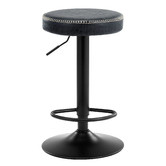 Temple &amp; Webster Elwood Faux Leather Adjustable Bar Stools